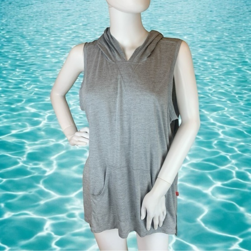 Natori Gray Hooded Top
